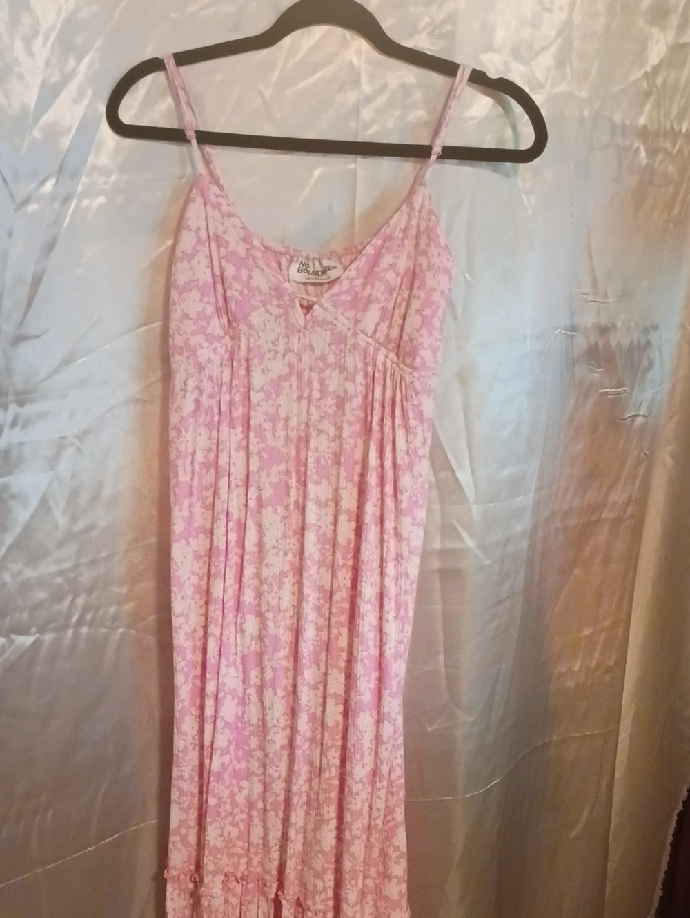 No Boundaries Pink Floral Slip Nightgown